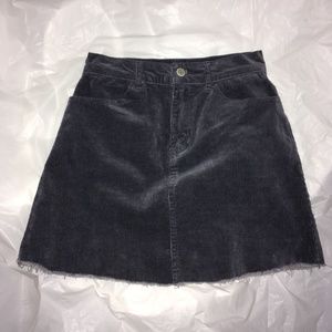 John Galt Purplish Blue Corduroy Mini Skirt